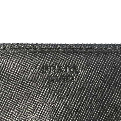 Prada Saffiano Metal Continental Flap Wallet Black 7 of 8