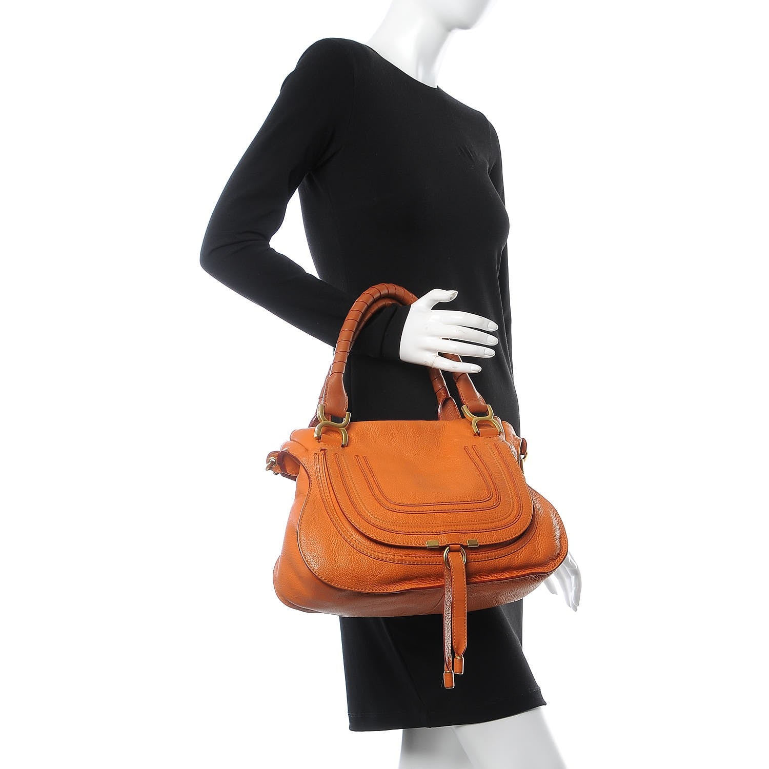 Chloe Calfskin Medium Marcie Satchel Indian Summer 3 of 15