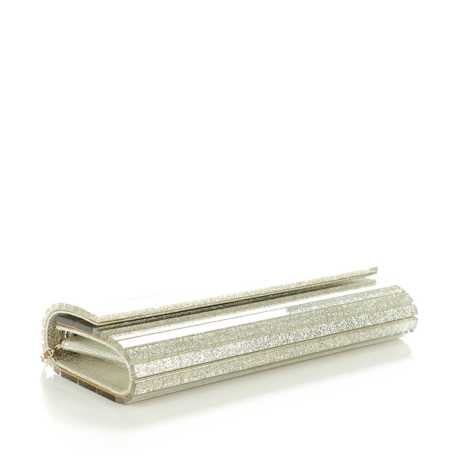 Acrylic Glitter Sweetie Clutch Champagne