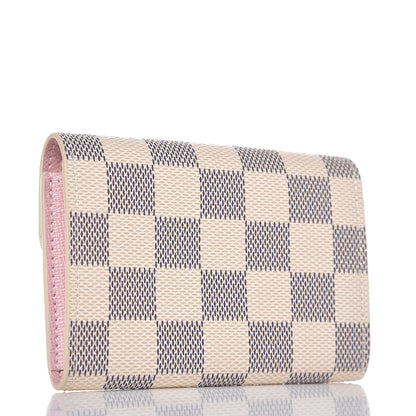 Louis Vuitton Damier Azur Rosalie Coin Purse Rose Ballerine 3 of 8