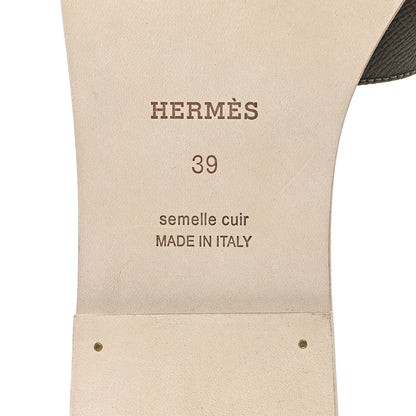 Hermes Epsom Oran Sandals 39 Etoupe 7 of 10