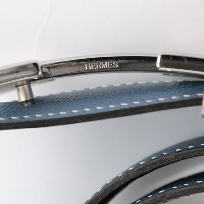 Hermes Swift Epsom 32mm H Belt 95 Black Blue Jean 3 of 6