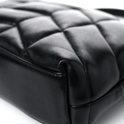 Saint Laurent Lambskin Quilted Toy Loulou Puffer Monogram Chain Satchel Black 11 of 12