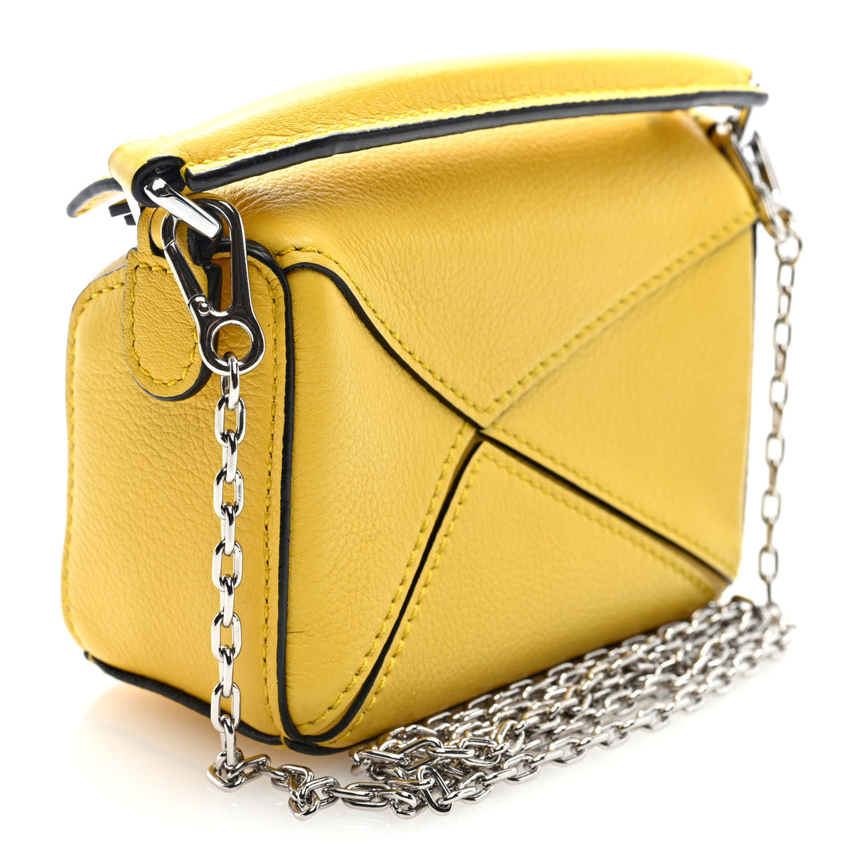 Loewe Calfskin Nano Puzzle Bag Yellow 2 of 9
