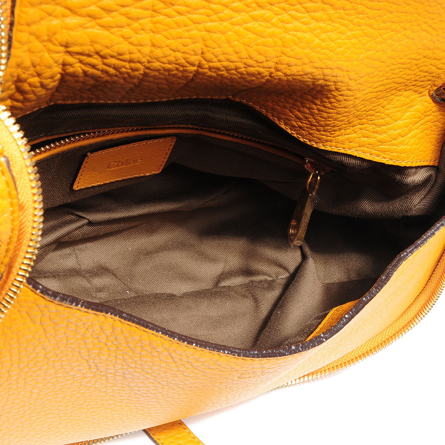 Chloe Calfskin Medium Marcie Round Crossbody Bag Yellow 12 of 12