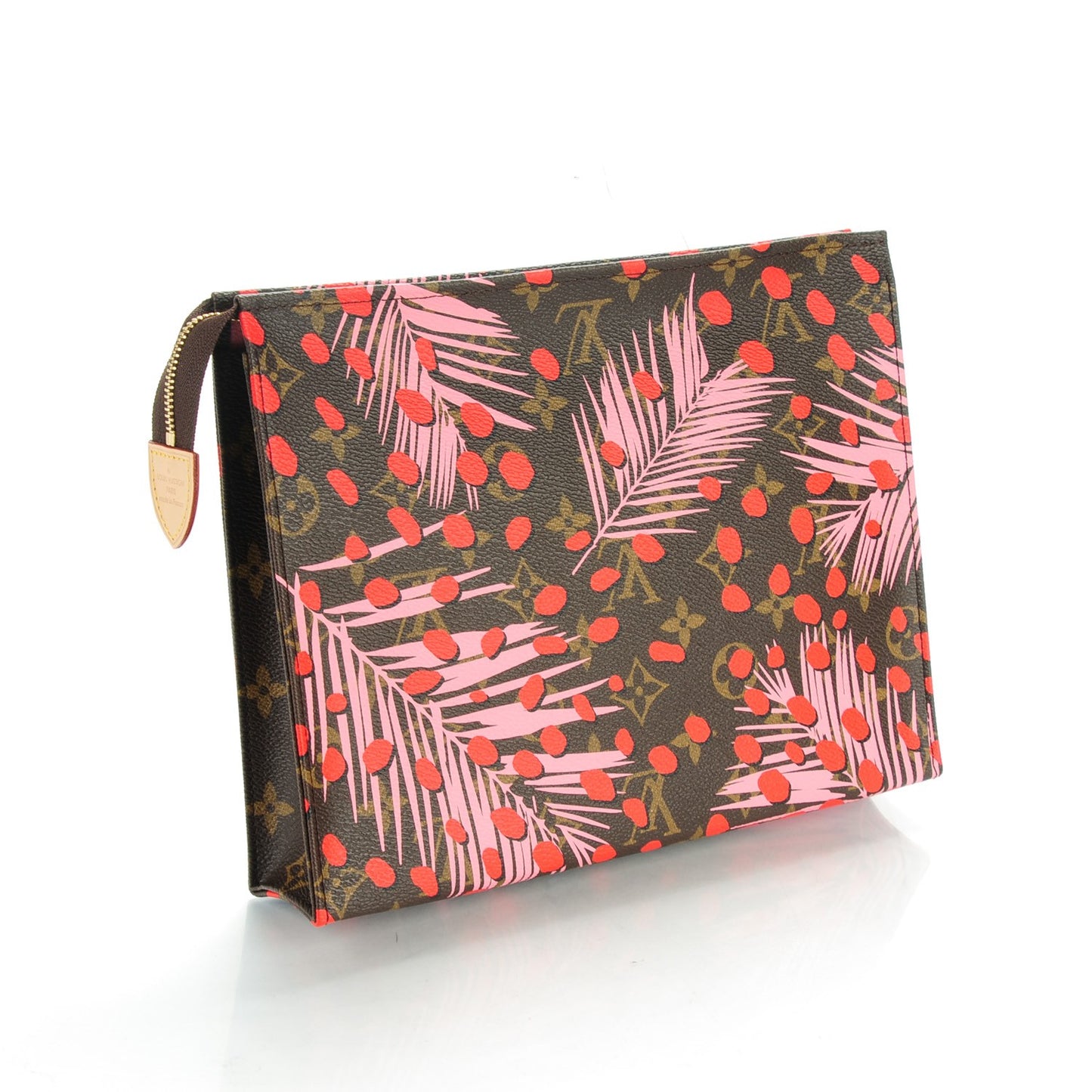 Monogram Jungle Dots Toiletry Pouch 26 Sugar Pink Poppy