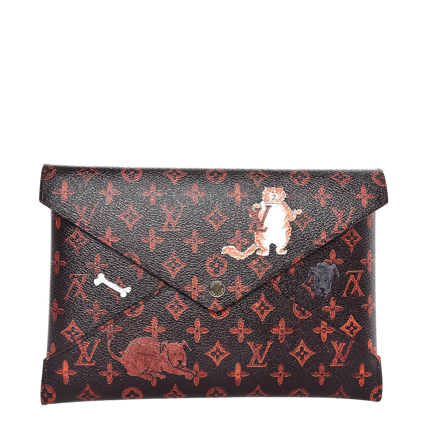 Catogram Kirigami Pochette Set Marron White Black