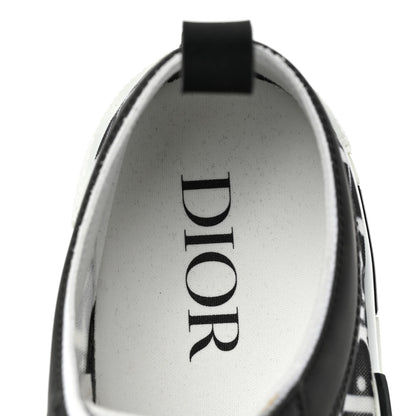 Christian Dior Technical Canvas Mesh Oblique Printed Mens B23 Low Top Sneakers 40 Black White 7 of 10
