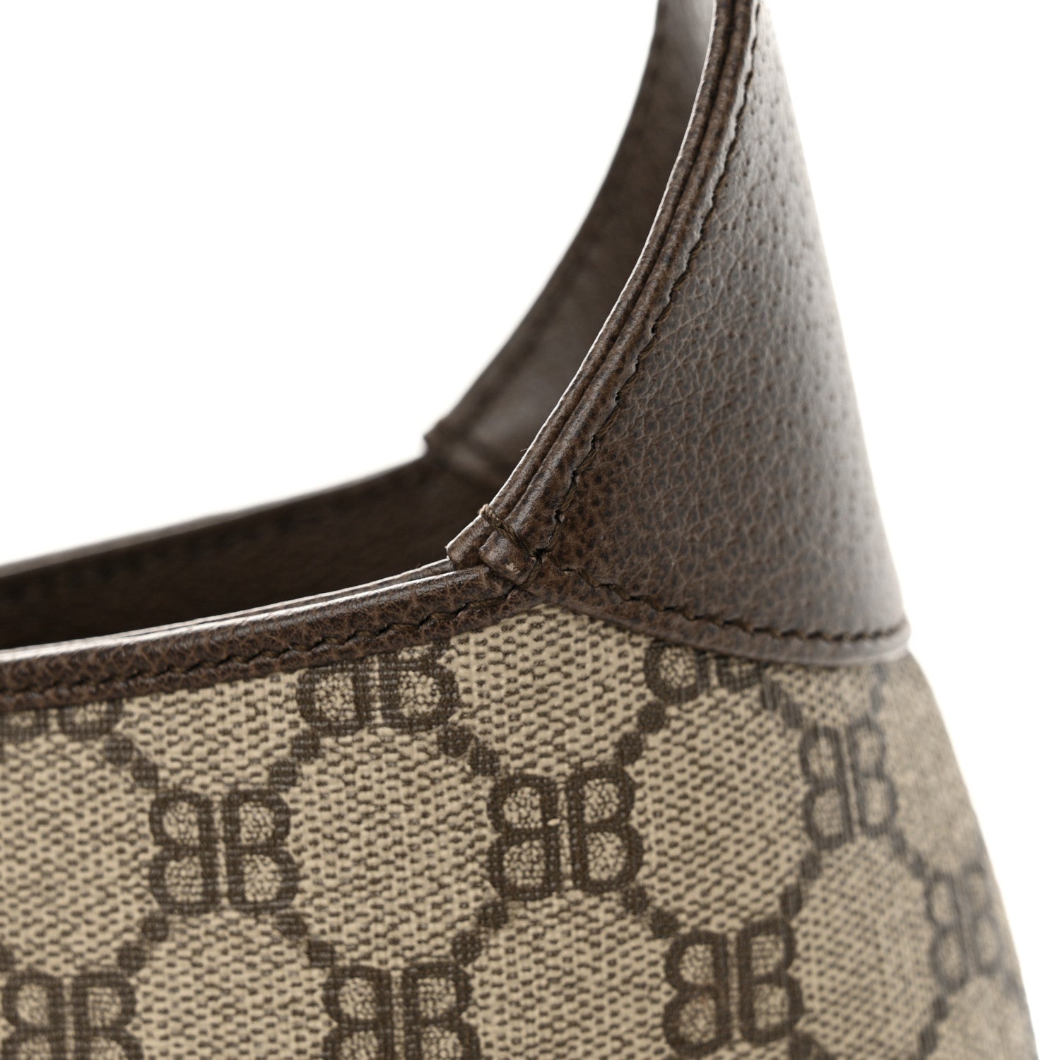 Gucci X BALENCIAGA Supreme Monogram Calfskin Web Medium Jackie 1961 Hobo Beige Ebony 12 of 12
