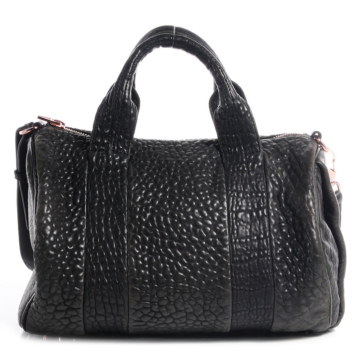 Alexander Wang Pebbled Lambskin Rocco Black w Rose Gold Hardware 1 of 10