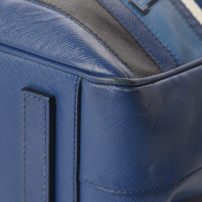 Prada Saffiano Righe Briefacase Bleuette 13 of 15