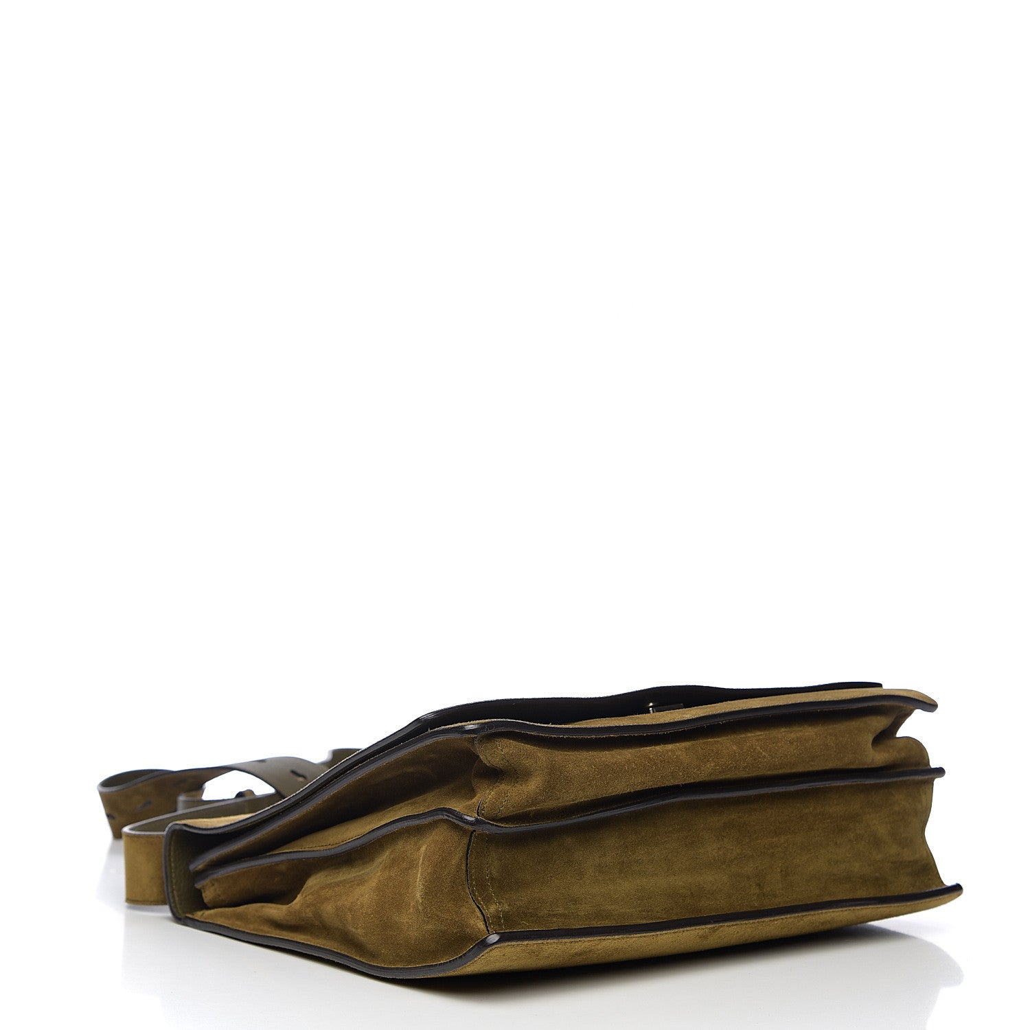 Gucci Suede Messenger Bag Militare 3 of 9