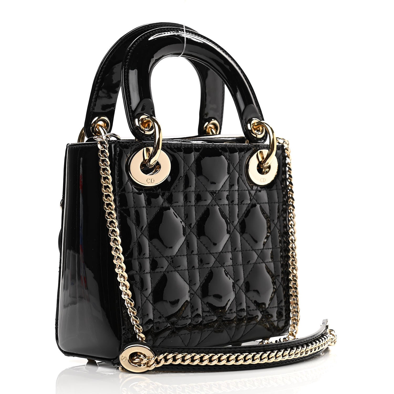 Christian Dior Patent Cannage Mini Lady Dior Black 3 of 11