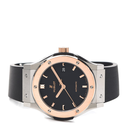 Hublot Titanium 18K Rose Gold 42mm Rubber Classic Fusion Automatic Watch Black 542.NO.1181.RX 2 of 6
