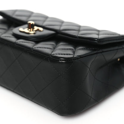 Chanel Lambskin Quilted Mini Rectangular Flap Black 10 of 11