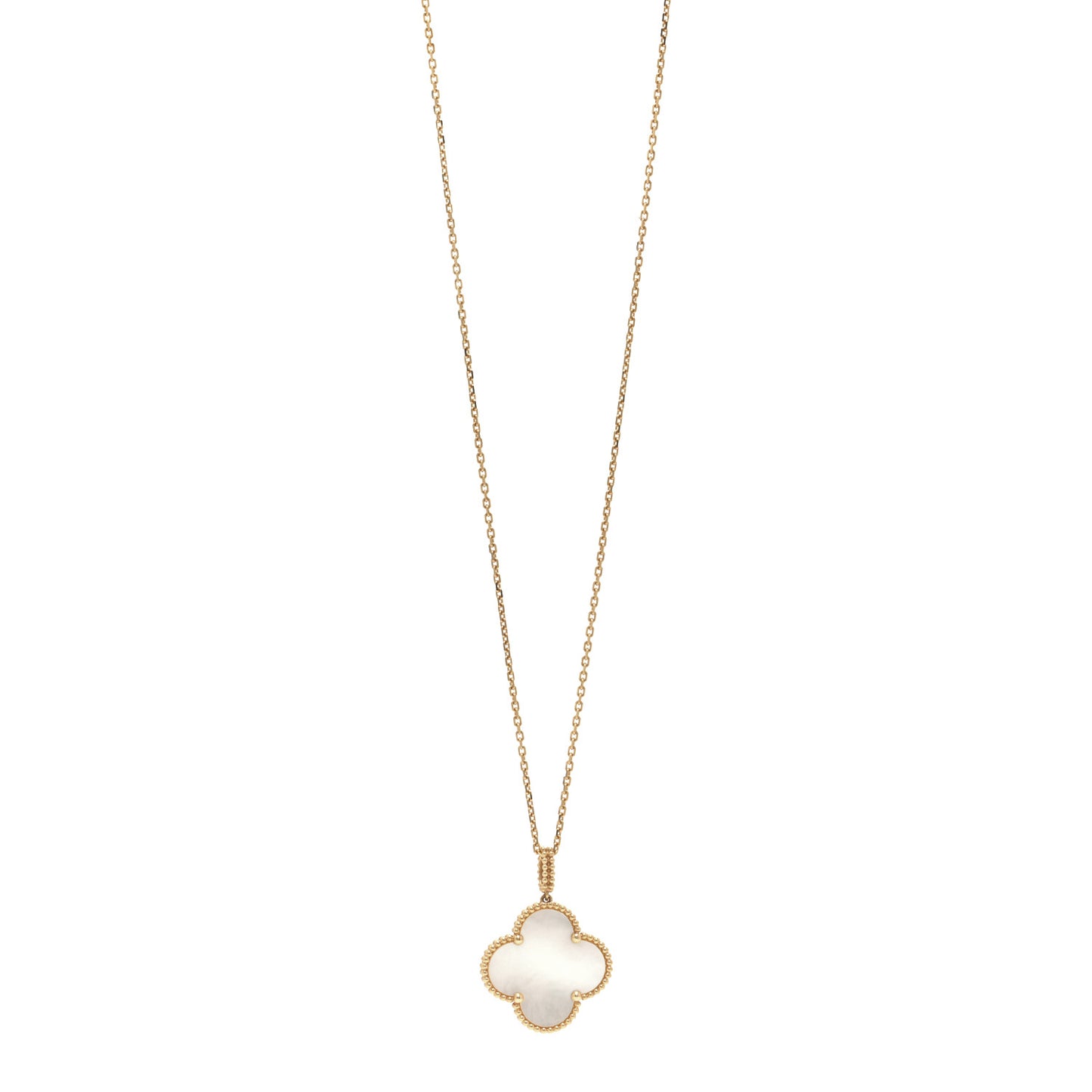 18K Yellow Gold Mother of Pearl Magic Alhambra Long Necklace
