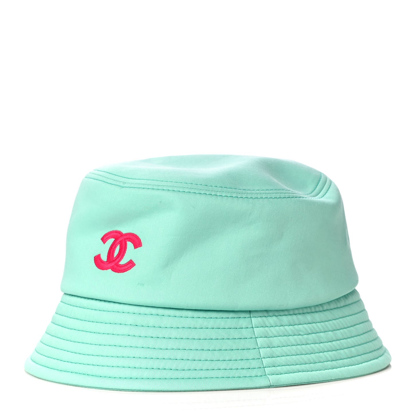 Cotton CC Cloche Bucket Hat L Turquoise Fuchsia