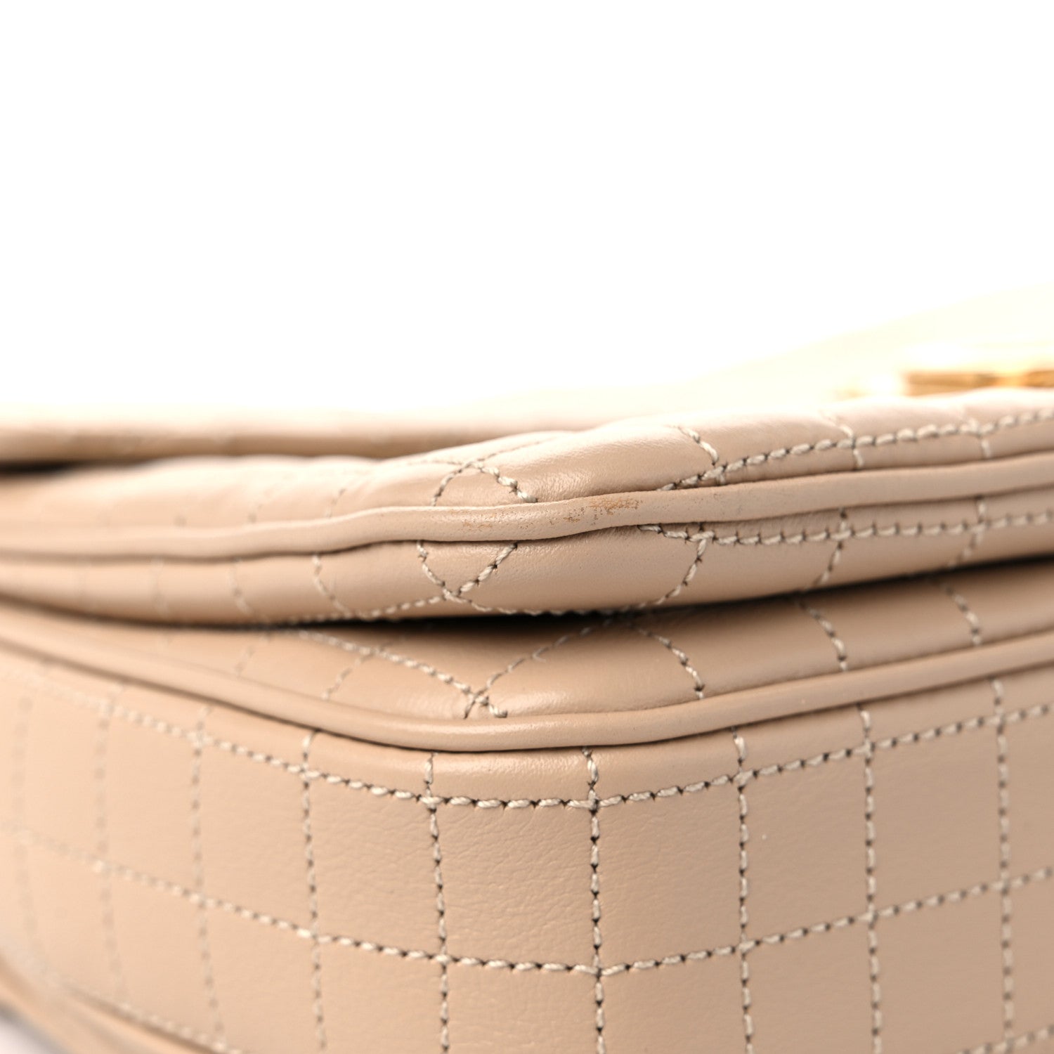 Celine Calfskin Quilted Medium C Bag Beige 8 of 16