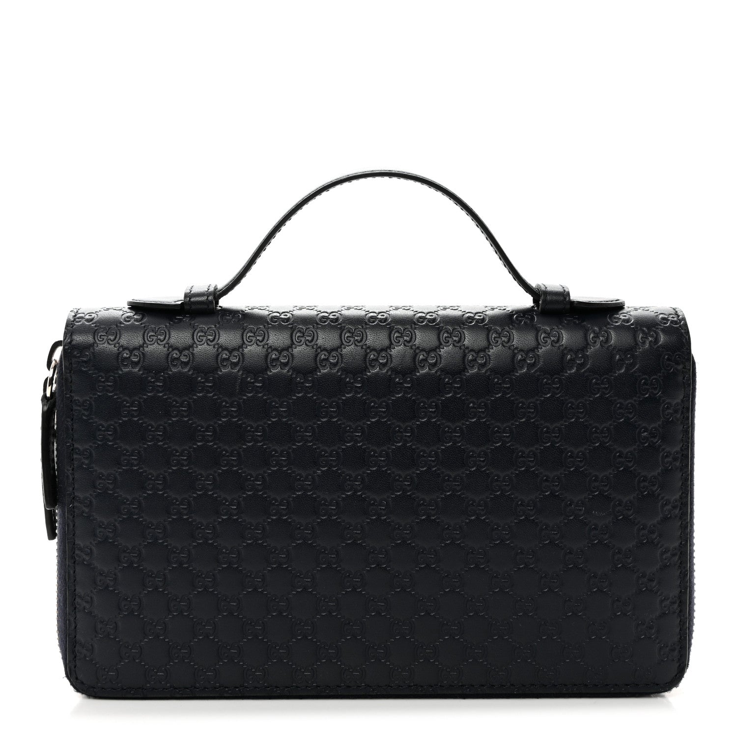 Gucci Microguccissima Zip Around Top Handle Travel Wallet Navy 1 of 9