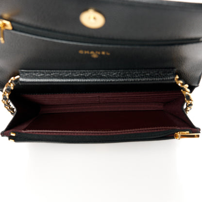 Chanel Caviar Quilted Wallet on Chain WOC Black 5 of 12
