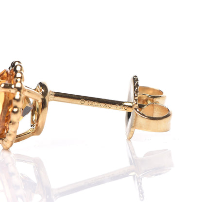 Tiffany 18K Yellow Gold Citrine Round Sparklers Earrings 5 of 5