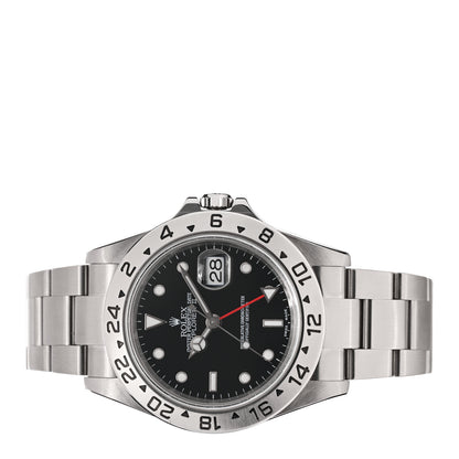 Rolex Stainless Steel 40mm Oyster Perpetual Date Explorer II Watch Black 16570 2 of 4