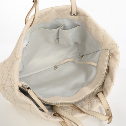 Chanel Glazed Calfskin Large On The Road Tote Beige Clair 5 of 7