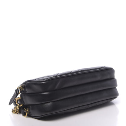 Gucci Calfskin Matelasse Mini GG Marmont Chain Crossbody Bag Black 4 of 12