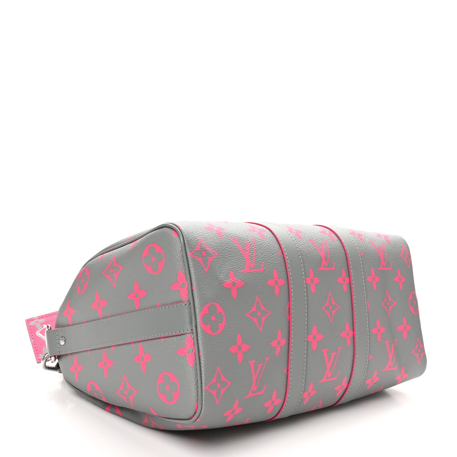 Louis Vuitton Monogram Glow Up Keepall Bandouliere 35 Grey Pink 4 of 9