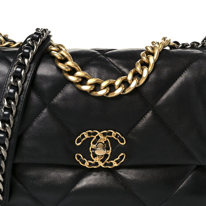Chanel Lambskin Quilted Medium Chanel 19 Flap Black 8 of 11
