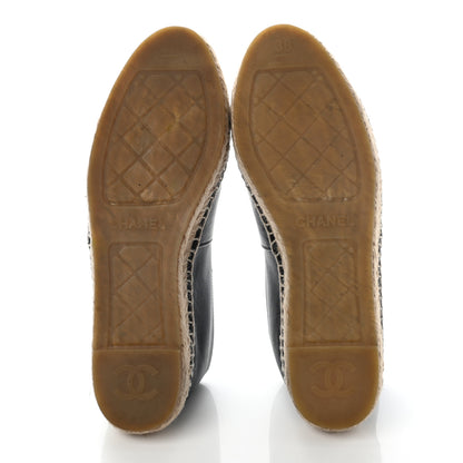 Chanel Lambskin CC Espadrilles 38 Black 5 of 15