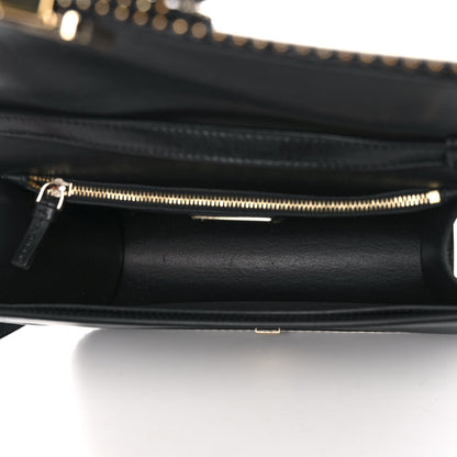 Salvatore Ferragamo Calfskin Studded Vara Bow Bag Black 9 of 11