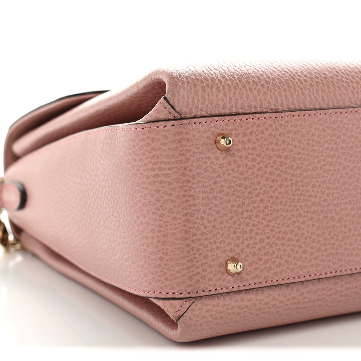 Gucci Dollar Calfskin Medium Interlocking G Top Handle Shoulder Bag Soft Pink 9 of 10