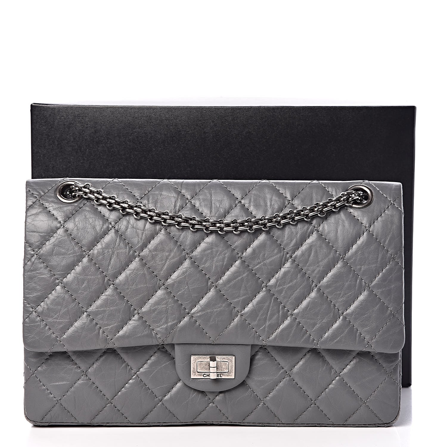 Chanel Aged Calfskin Quilted 2.55 Reissue 226 Flap Grey 20 of 20