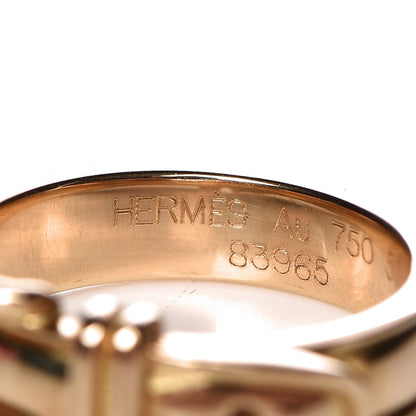 Hermes 18K Yellow Gold Buckle Ring Gold 50 5.25 3 of 4