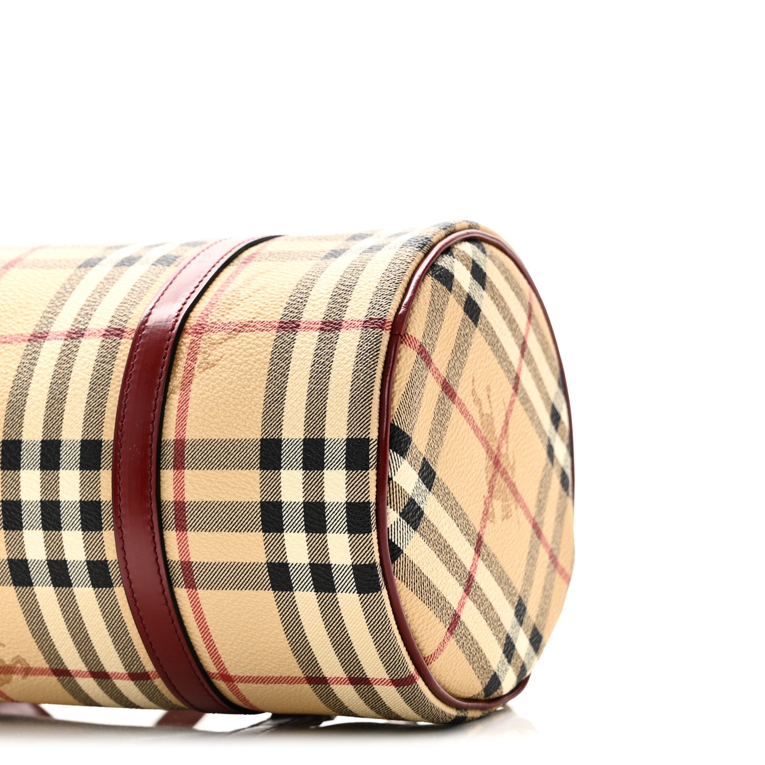 Burberry Haymarket Check Barrel Bag Red 10 of 10