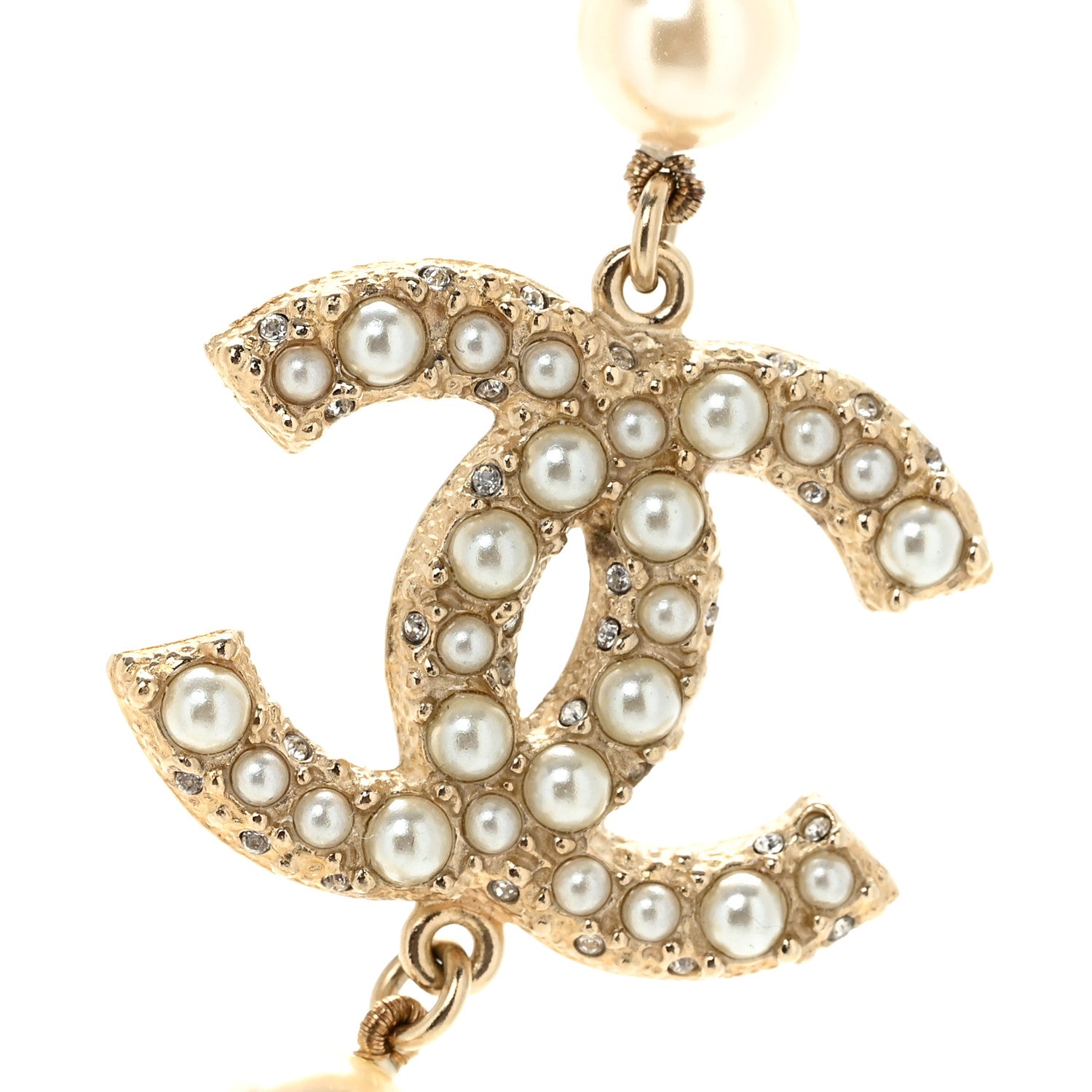 Chanel Pearl CC 100th Anniversary Necklace Light Gold 4 of 7