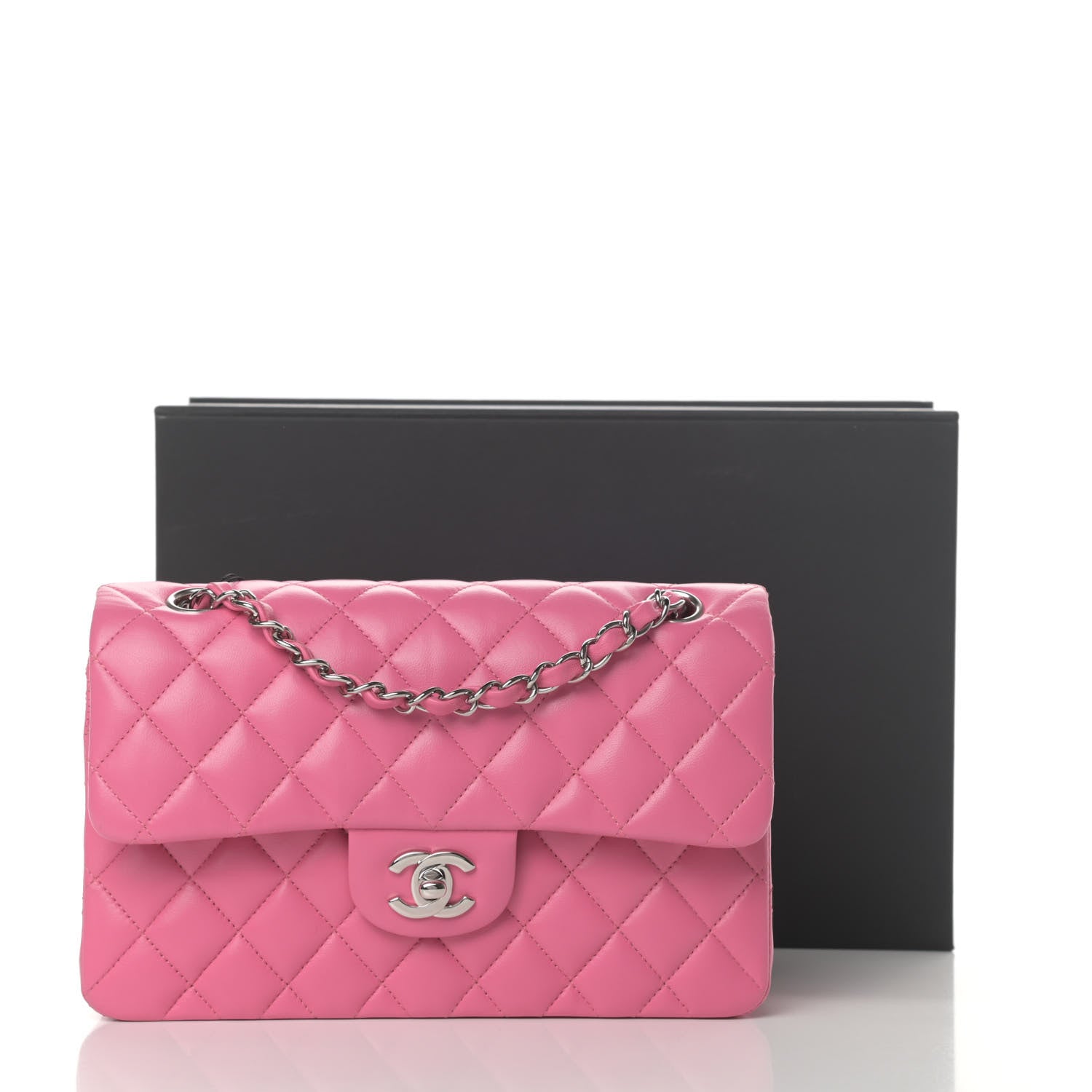 Chanel Lambskin Quilted Small Double Flap Pink 14 of 14