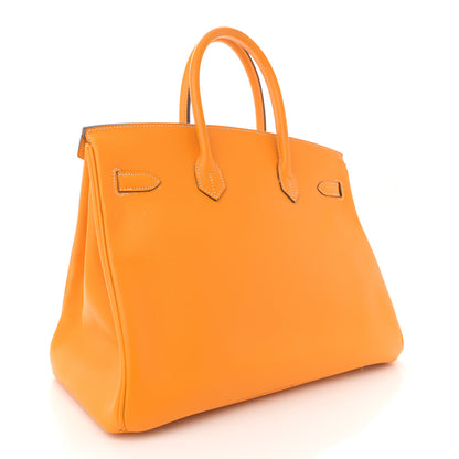 Hermes Epsom Candy Birkin 35 Jaune D'Or Feu 3 of 11