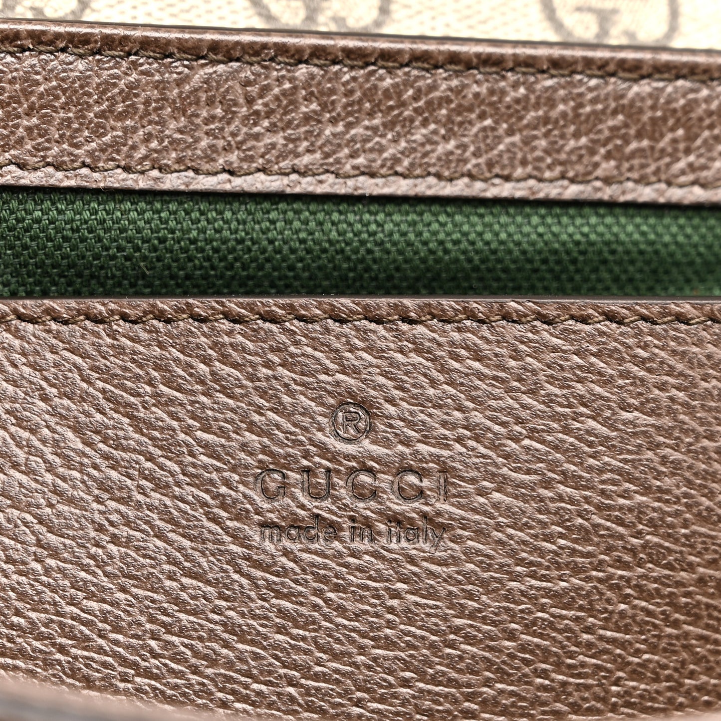 GG Supreme Monogram Textured Dollar Calfskin Small Ophidia Top Handle Shoulder Bag Beige Brown