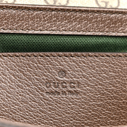 Gucci GG Supreme Monogram Textured Dollar Calfskin Small Ophidia Top Handle Shoulder Bag Beige Brown 6 of 10