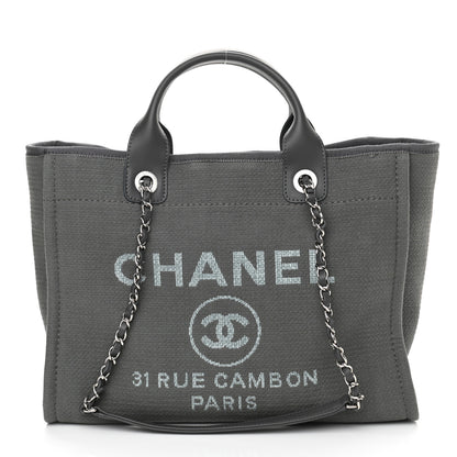 Chanel Mixed Fibers Small Deauville Tote Grey 3 of 11