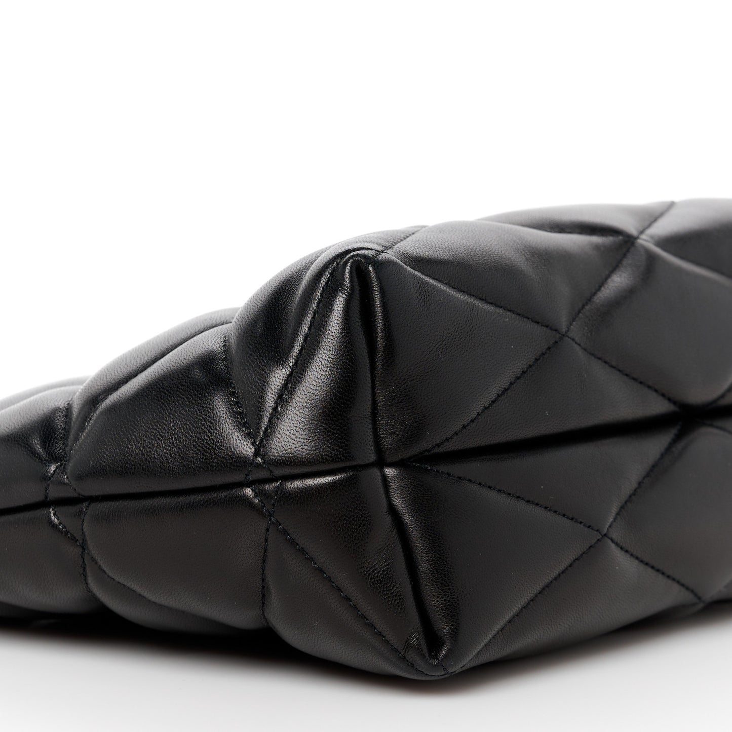Lambskin Monogram Medium Sade Puffer Pouch Black