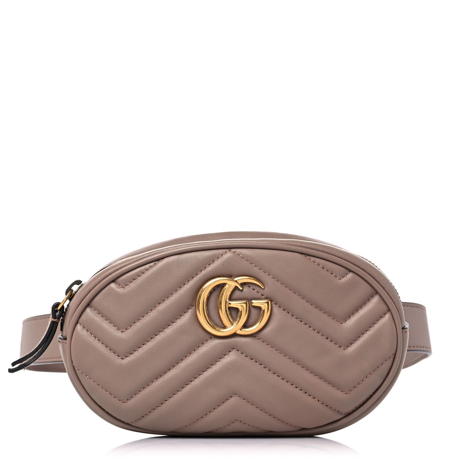 Gucci Calfskin Matelasse GG Marmont Belt Bag 95 38 Porcelain Rose 1 of 14
