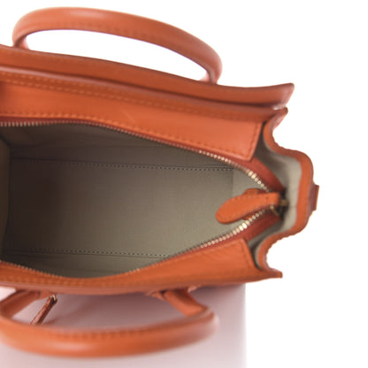 Celine Smooth Calfskin Nano Luggage Orange 5 of 10