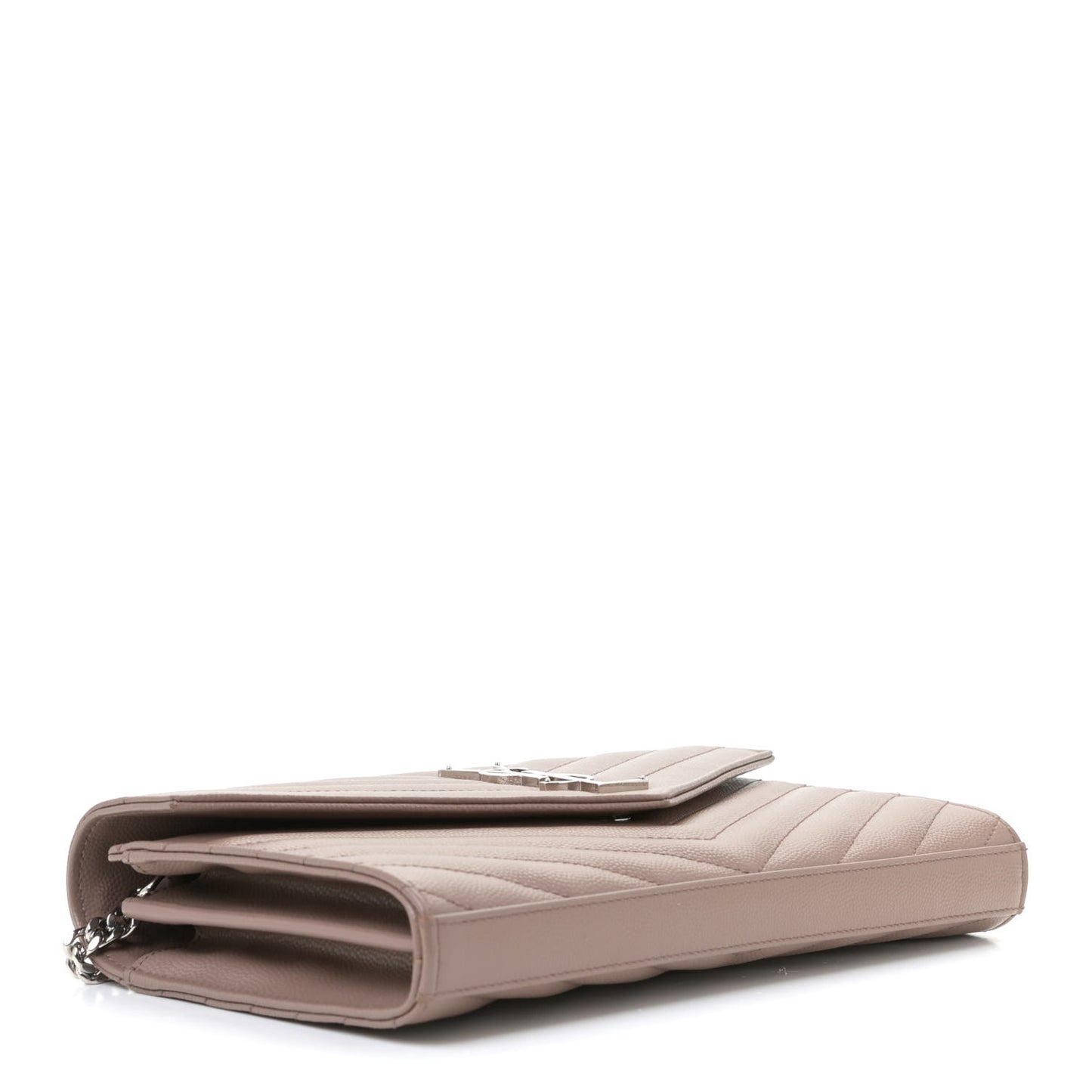 Grain De Poudre Matelasse Chevron Monogram Chain Wallet Fard