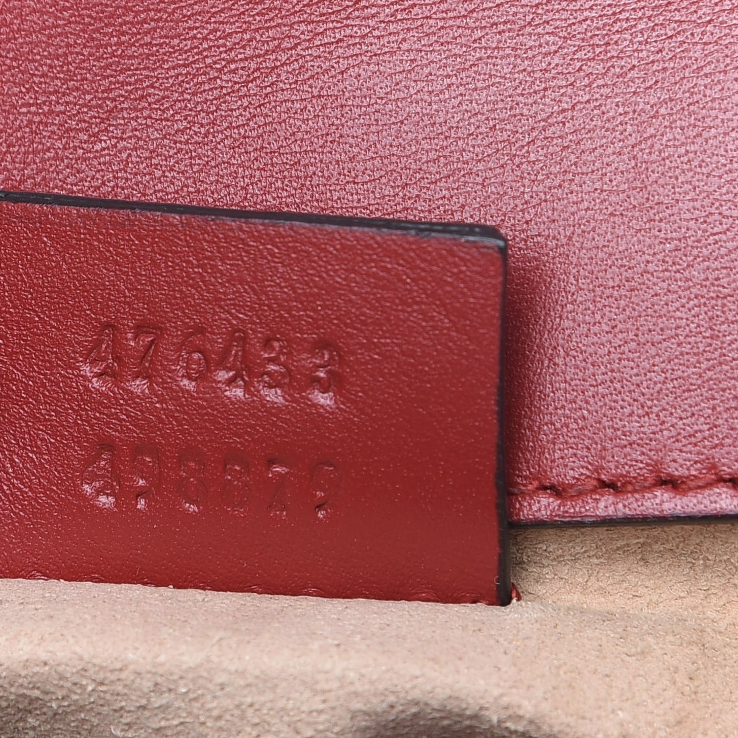 Calfskin Matelasse Super Mini GG Marmont Shoulder Bag Hibiscus Red