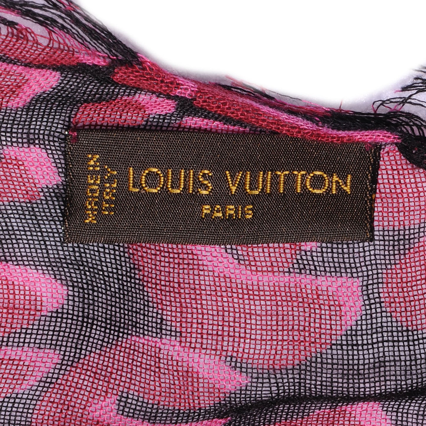 Cashmere Silk Leopard Stole Rose Pop