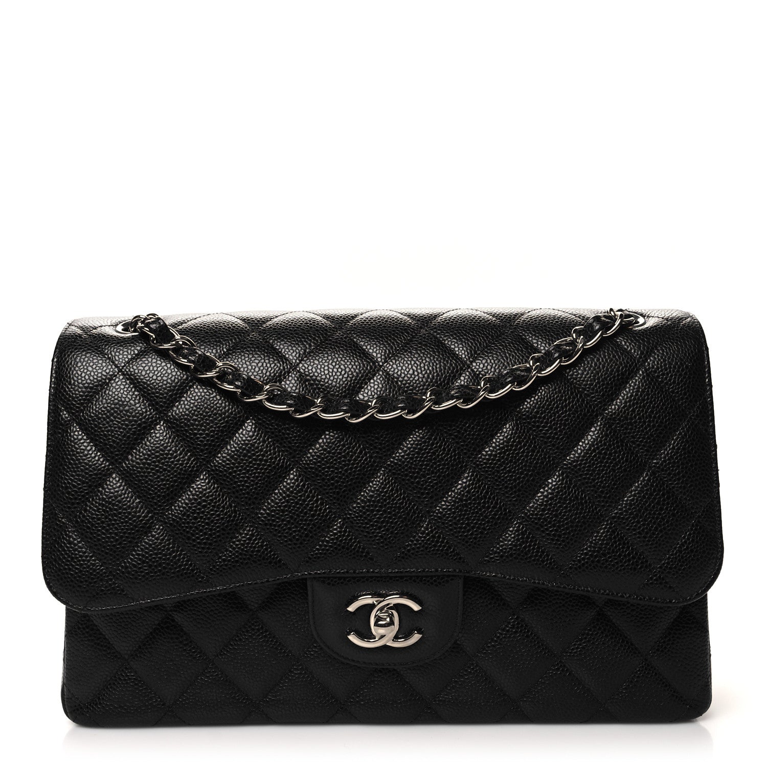 Chanel Caviar Quilted Jumbo Double Flap Black 1 of 12