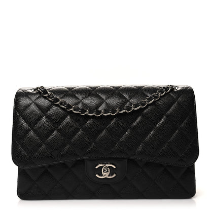 Chanel Caviar Quilted Jumbo Double Flap Black 1 of 12